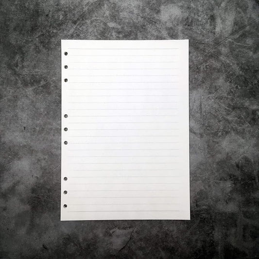 Zelten B5 Lined Refill Paper 9 Hole Punched, 100gsm Dowling Paper, 7.2"x10.1"(182x257mm) Loose Leaf Inserts, 90 Sheets 2-Pack for Ring Binder Planner Journal School Office