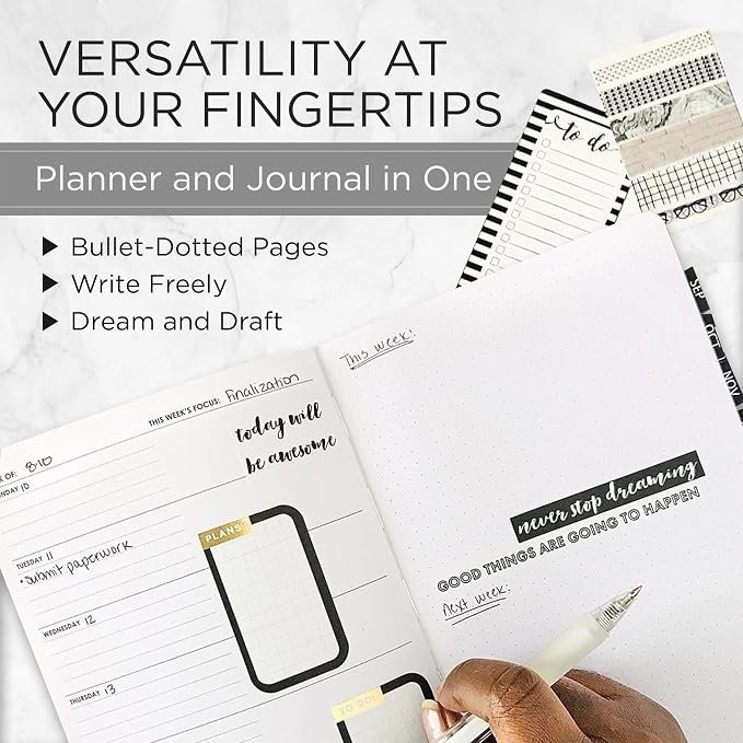 Wordsworth & Black A5 Undated Weekly, Monthly Planner, A5 Paper, Gray