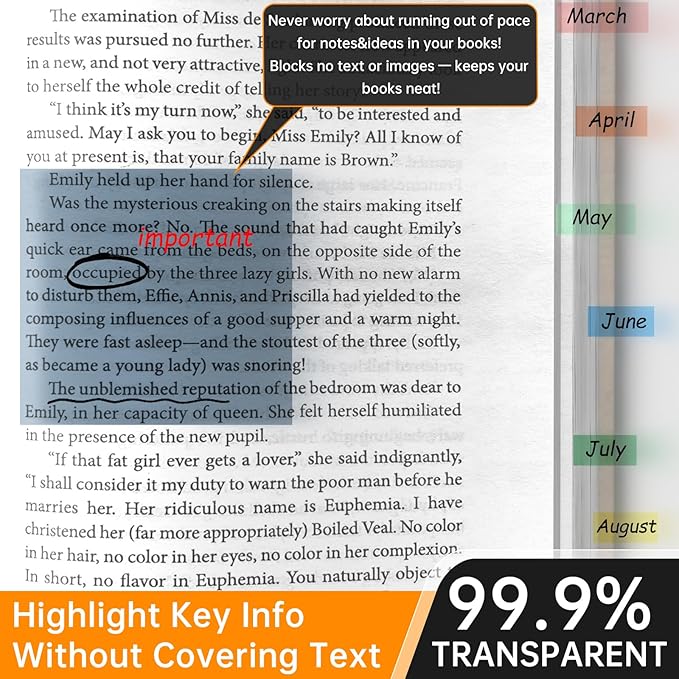 Transparent Sticky Notes with Marker, 【99.9% Transparency, Strong Adhesion,Waterproof 】 MEIGAONE 7 Pack Clear Sticky Note 3x3,Translucent Sticky Note Office,School Supplies