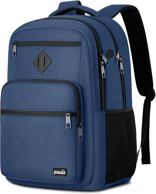 Paude Backpack Blue,School Backpack for Teens Adults Laptop Bookbag for High School College Students Back Pack for Work
