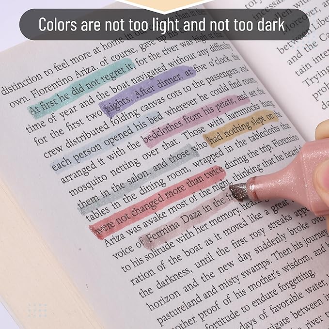 Mr. Pen- Glitter Highlighters, 8 Pack, Metallic Colors, Chisel Tip Highlighter Markers with Shimmer Finish, Smooth Writing Ink for Journaling, Note-Taking, Planning, School, Office & Creative Use