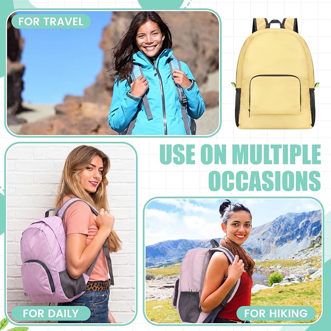 Jexine 10 Pcs Backpacks Bulk 16.5 Inches Lightweight Travel,Spring Pastel | Basic Book Bags for School Outdoor, Foldable Storage, Ideal Students Adults Commuters, Bulk Backpack Set for Teams