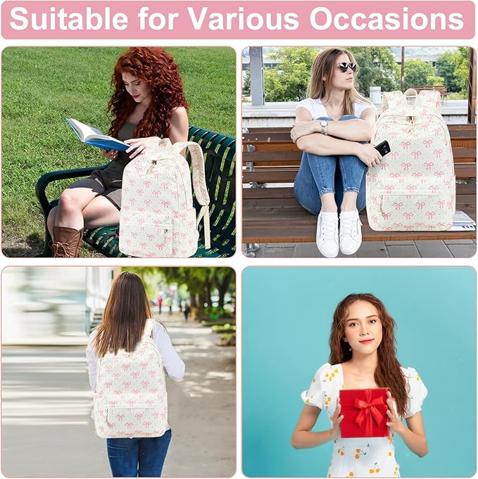 School Backpack for Teen Girls Women Laptop Backpack College Bookbags Middle School Travel Work Commuter Back Pack