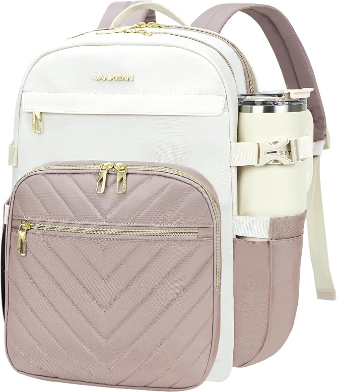 VANKEAN 15.6 Inch Laptop Backpack for Women Large Capacity | Waterproof Backpacks Stylish Travel Bags Casual Daypacks for College, Business