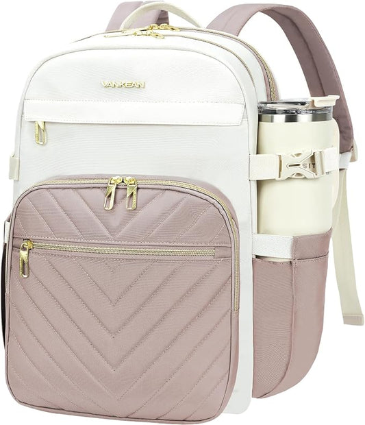 VANKEAN 15.6 Inch Laptop Backpack for Women Large Capacity | Waterproof Backpacks Stylish Travel Bags Casual Daypacks for College, Business