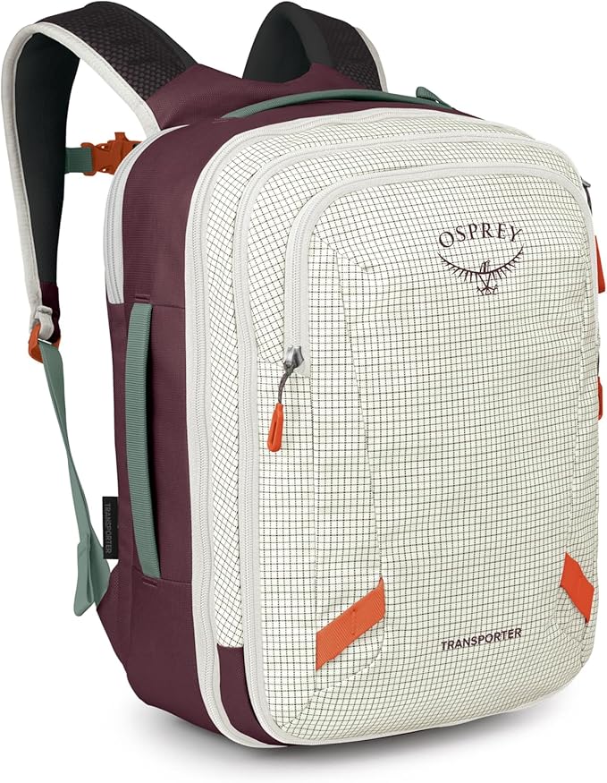Osprey Transporter 26+6 Travel Pack - Expandable Personal Item Backpack with Laptop Sleeve - Lightweight Daypack, Mystery White