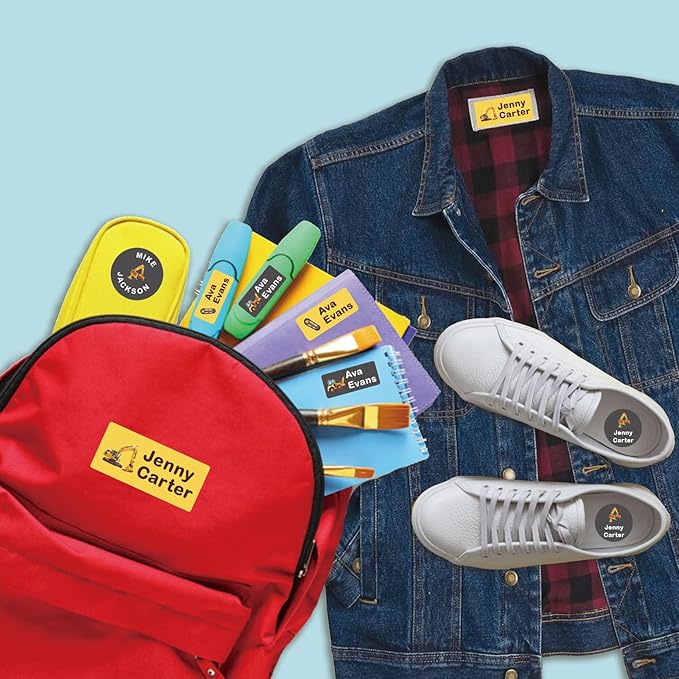 304 Personalized Daycare Labels with Name,Custom Waterproof Name Stickers,No Iron Sticker for Clothing Tags,Water Bottles,School Supplies,Personalized Name Stickers Labels for Clothes,Lunch Box