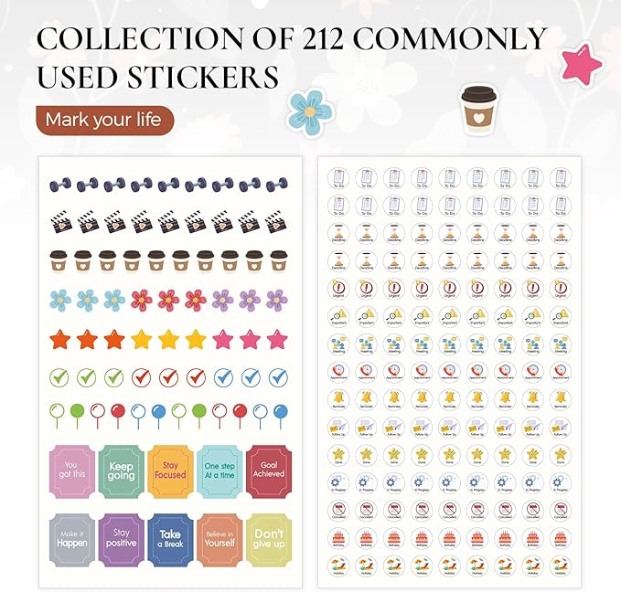 KONVINIT Academic Planner 2026-2027, 12 Months Daily Planner 2026 - July. 2026 to June. 2027, Black 2026-2027 Monthly Planner with Tabs for Student Teacher, A5 (6.1" x 8.5") Week Planner for Home, Office, School Supplies