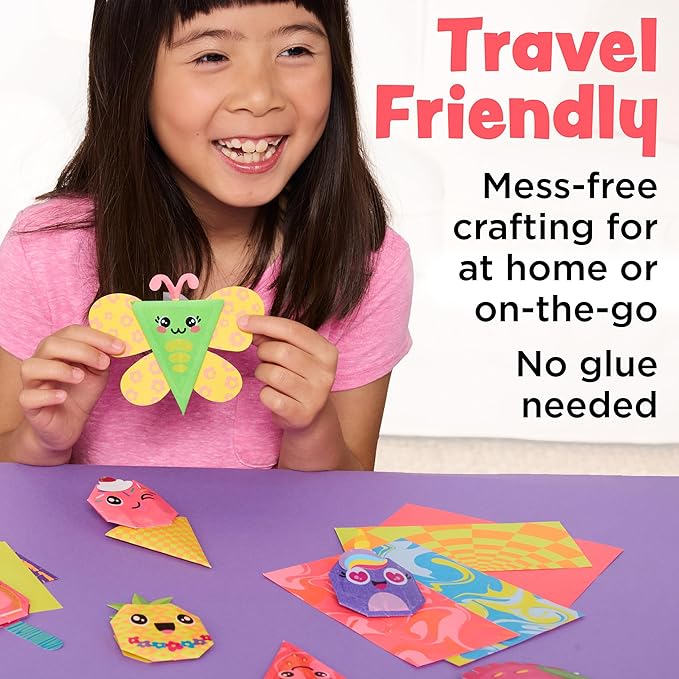 Creativity for Kids Origami Squishies Kit | Great Spring Crafts | Fold, Decorate & Squish 24 Bright Paper Creations | DIY Arts & Crafts for Kids to Build STEAM Skills & Creativity (Ages 7+)