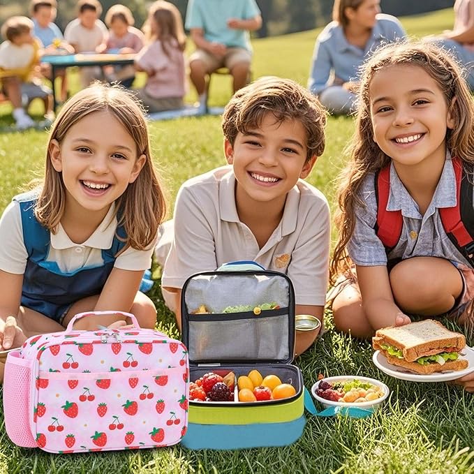 RHCPFOVR Kids Lunch Bag - Insulated Lunch Box for Boys Girls,Washable Lunch Bag and Reusable Toddler Leak-proof Lunchbox for School and Daycare