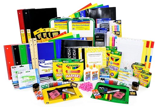 School Supply Boxes | Mega Bundle (1 Box) | Back to School Essentials Kit for Students & Teachers | Includes All of Your Back-to-School Needs for All Classes
