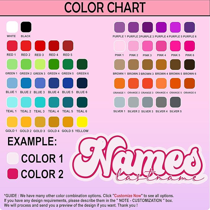 Custom Name Retro Style Sticker Personalized Color First Name Last Name Stickers 90s Cute Decal Waterproof Vinyl Decal for Water Bottles Tumbler Laptop Hard Hat Car Kindle Gifts for Kids Girl Boy