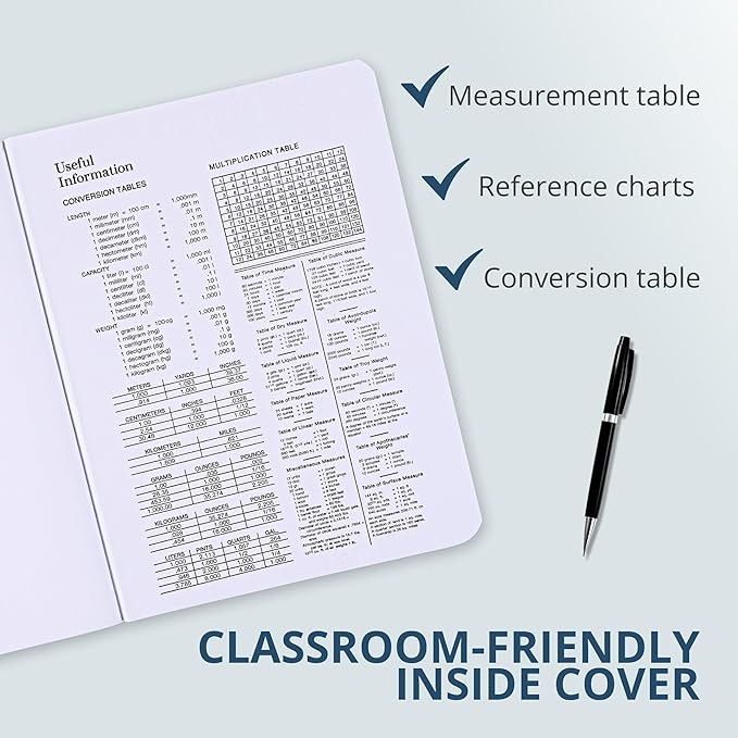 ROARING SPRING Hard Cover Composition Notebook, 48 Pack, Black Marble Comp Book, 9.75″ x 7.5″, Unruled Blank Paper, 50 Sheets (100 Pages), Made in USA