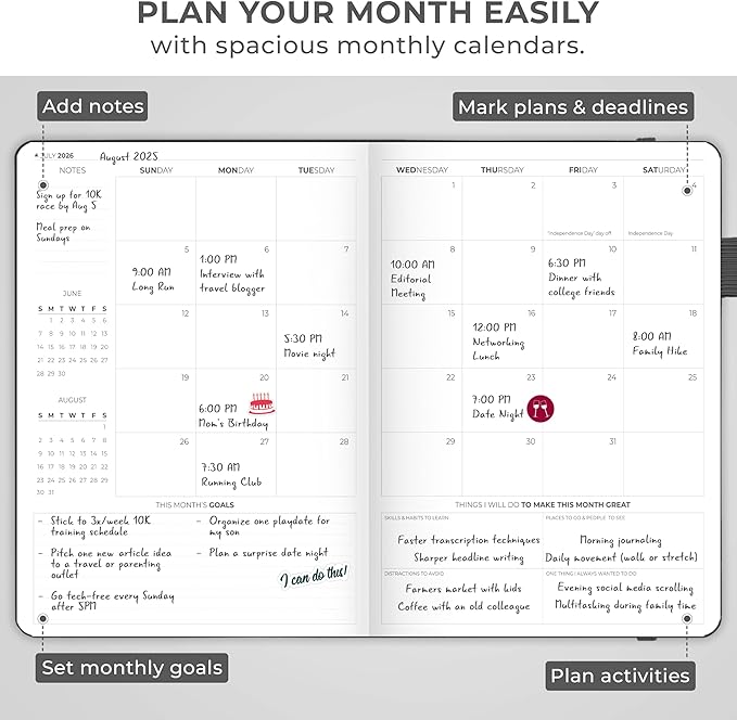 Clever Fox Planner PRO Premium Jan 2026-Jan 2027 – Luxurious Weekly, Monthly & Budget Agenda Organizer for Productivity & Reaching Goals, A4 Hardcover + Keepsake Box – Black
