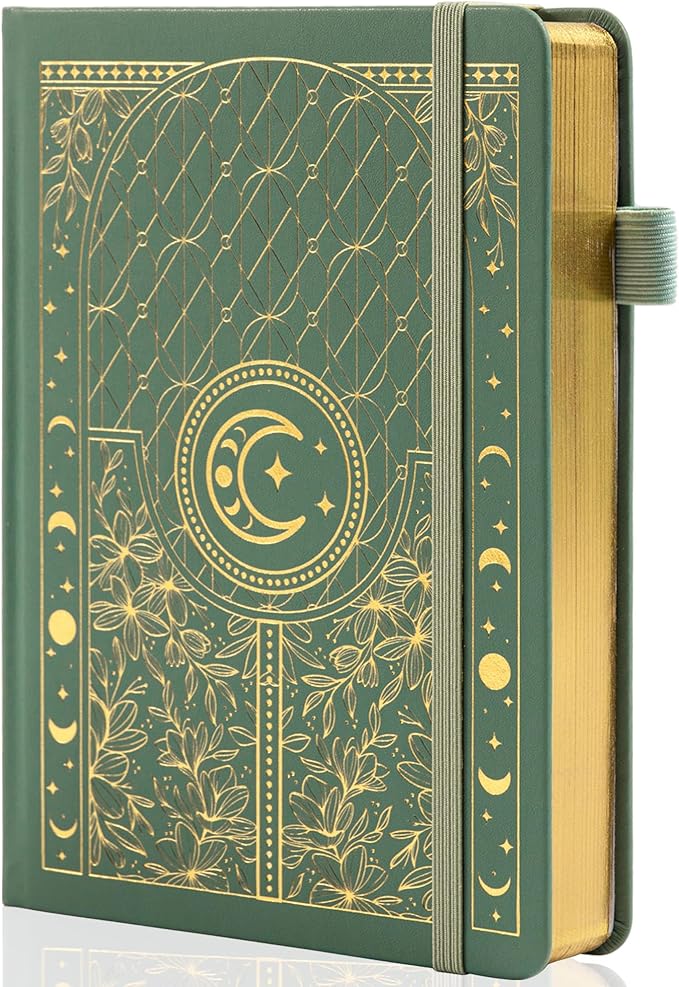 TIEFOSSI Dotted Journal Notebook, 160gsm 256 Numbered Thick Paper, A5 Hardcover Dotted Grid Diary for Women Men Work Writing, Journaling, Drawing, 5.8 x 8.3 in