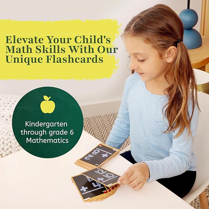 Star Right Math Flash Cards Set of 4 - Addition, Subtraction, Multiplication, Division with 4 Rings - 208 Cards for Kids Ages 6 and Above - Flash Card from 1st to 4th Grade