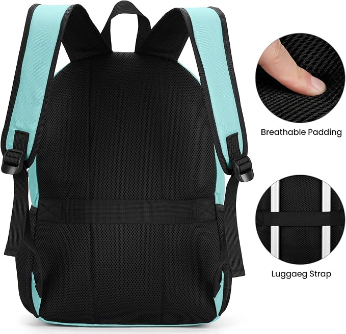 BIKROD Backpack for Girls Women, School Backpack for Teen Boys, Lightweight Casual High School Bookbag, Daily-use Travel Laptop Backpack Fits 15.6 Inch Notebook