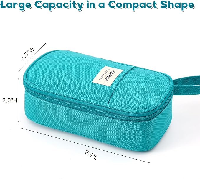 Pencil Case Pouch, Large Capacity Pen Bag Organizer, Cute Aesthetic Pencil Box for Girls Boys Kids, Back to School Supplies, Teacher Supplies Classroom Essentials, Teal