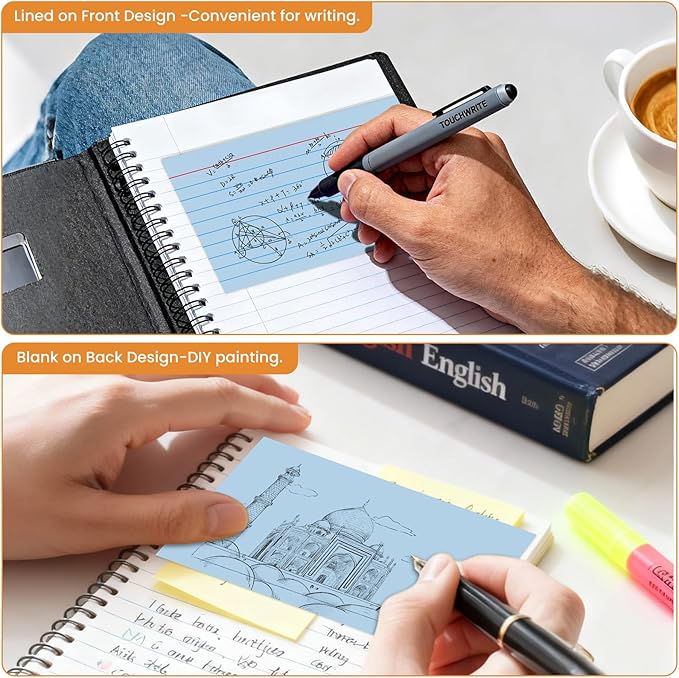 300PCS Index Cards 3 x 5 Inch, Blue Flash Cards, Lined Flashcards Notecards, Flash Cards for Studying, Ruled Front and Blank Back, Note Cards for Office, Home and School