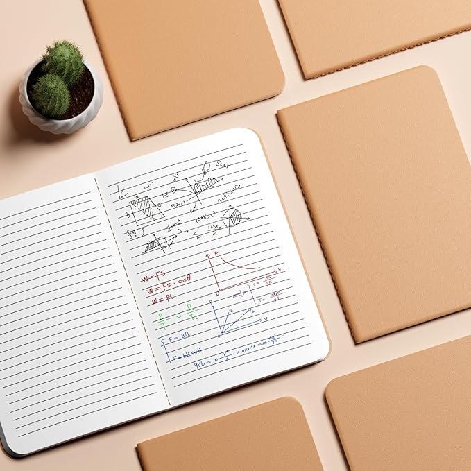 12 Pack Notebook Journals for Travelers, Students and Office, Writing Diary Subject Notebooks Planner with Lined Paper, College Ruled, 60 Pages, 30 Sheets, 8.3x5.5 inch, A5 Size, Travel Journal Set