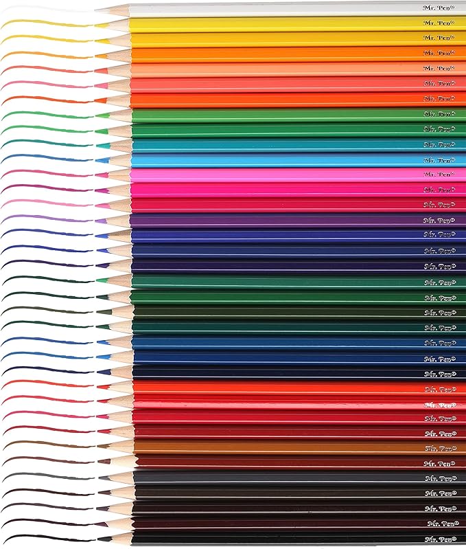 Mr. Pen- Colored Pencils for Adult Coloring Books, 36 Pack, Soft Core Color Pencils for Adult Coloring Book, Drawing, Sketching, Blending & Shading-Art Supplies