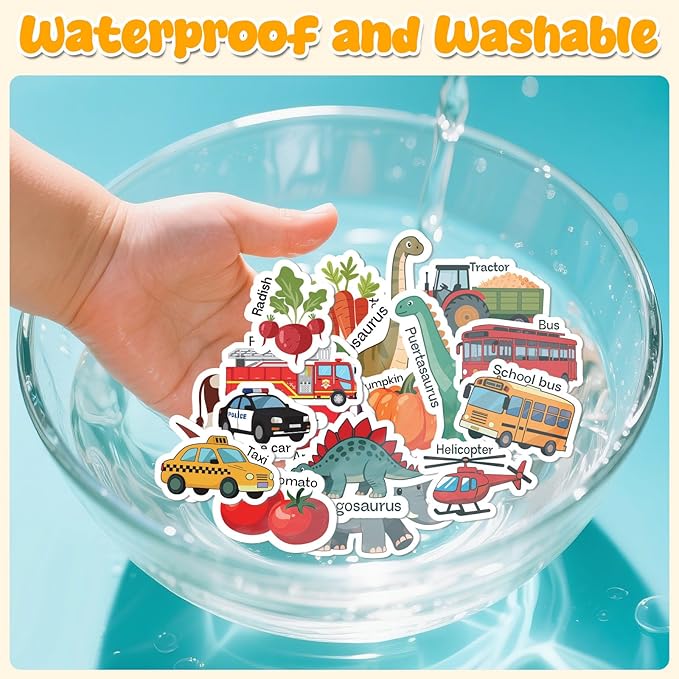 3 Sets Reusable Sticker Book for Kids, Jelly Sticker Books for Toddlers 2-4 Years, Airplane Train Car Travel Essentials Toys for Kids