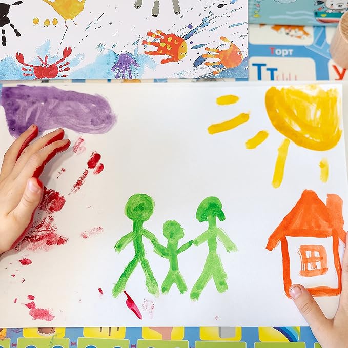 Mr. Pen- Finger Paint Paper Pad for Kids, 11 x 14 Inches, 22 Sheets, Premium Heavyweight White Glossy Paper, Art Paper for Vibrant Finger Painting and Craft Projects