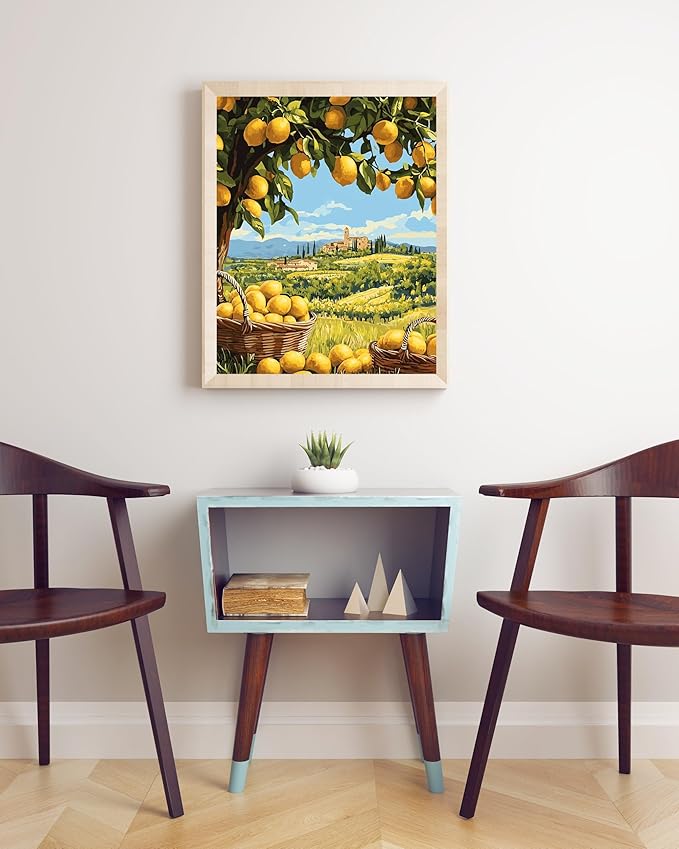 5DDIYART Paint by Numbers for Adults Beginner, Lemon Tree Paint by Number Kits on Canvas Without Framed,Paint by Easy Acrylic Painting Home Wall Decor 16x20inch