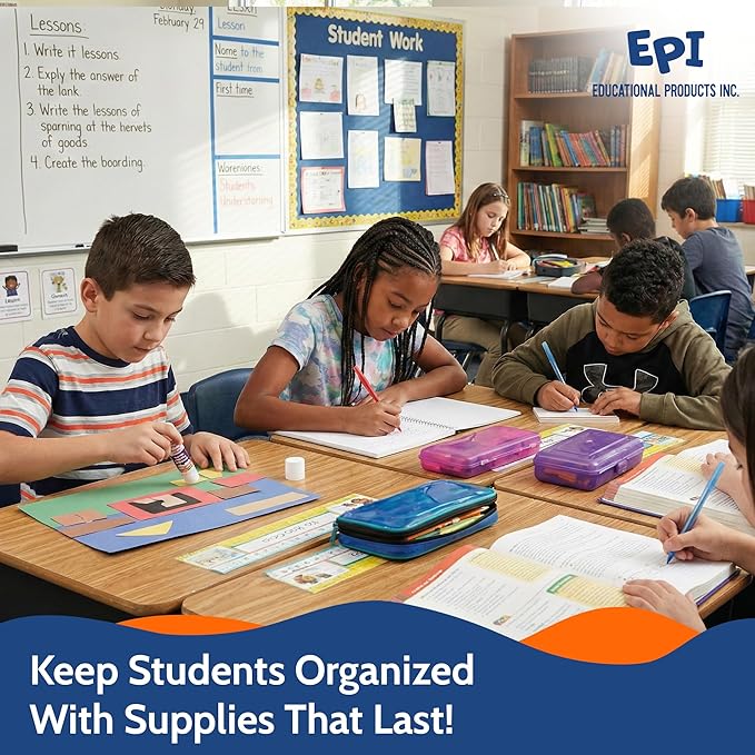 EPI Essentials Back to School Supplies for Kids – 50 Items in Kit – Kindergarten to 12th Grade School Supply Packs – Wide-Ruled Bundle with Composition Notebooks – Suitable for Homeschooling