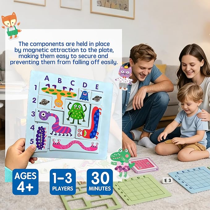 STEM Explorers Brainometry - Brain Games, Brainteaser, Building Logic Toys, Gifts for Boys and Girls, Math Manipulatives-Roll Dice, Race Your Opponent to Fill Grid with Different Shapes!
