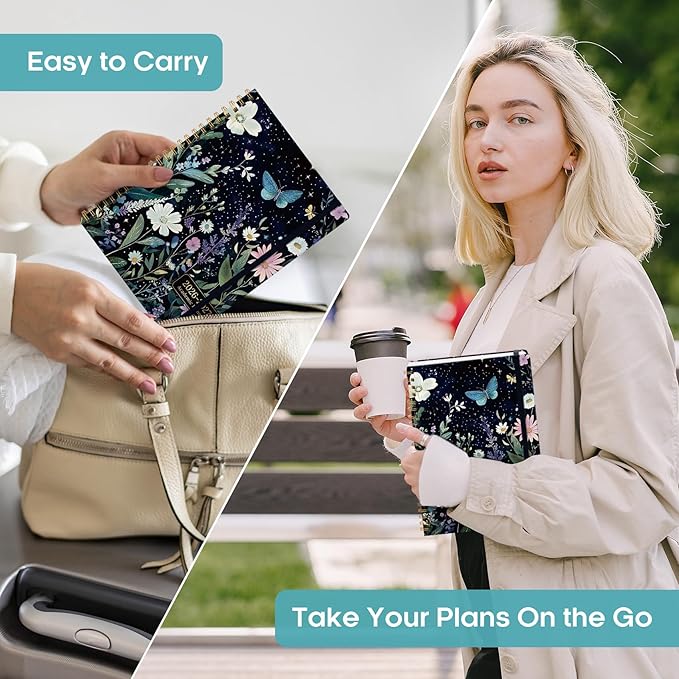 Academic Planner 2026-2027, Weekly and Monthly Calendar Book, July 2026 – June 2027, Hardcover Planner with Tabs, Perfect for Teachers, Students, Women & Men, A5 (6.4" x 8.5") - StarryGarden