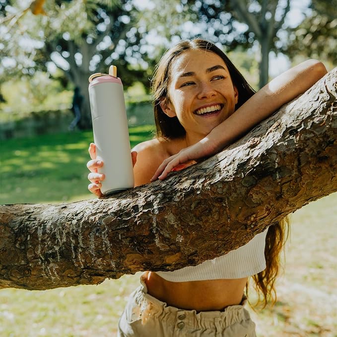 BOTTLE BOTTLE Insulated Water Bottle 24oz with Straw Lid and Handle Sports | for Travel Gym school,Stainless Steel Water Bottles,Double-Wall,Vacuum Metal,Leak Proof,BPA-Free