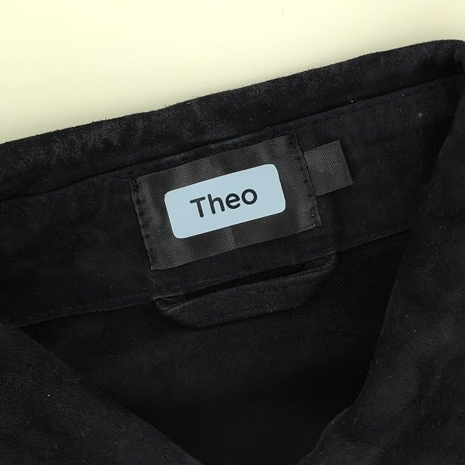 TeddyLabels - Clothing Labels for Nursing Home (120) – Self-Adhesive Name Tags for Clothes and Personal Items. Personalized Labels for Daycare, Nursing Homes, and Laundry Use - Light Blue