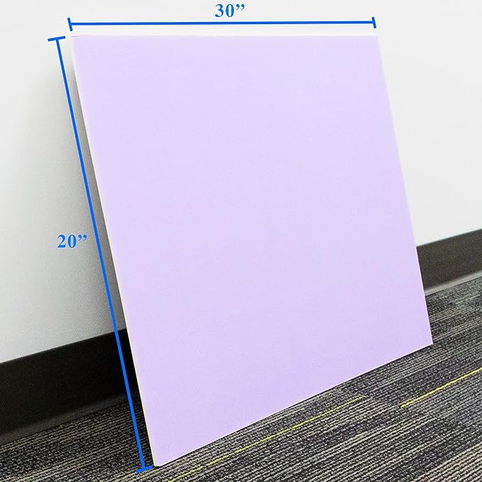 BAZIC Products Foam Board 20" X 30" Lavender, Colored Foam Boards 3/16 Inch Thickness, Presentation Signboards School Craft Project Framing Display, 25-Pack