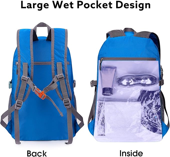 G4Free Lightweight Packable Hiking Backpack, Waterproof Travel Daypack