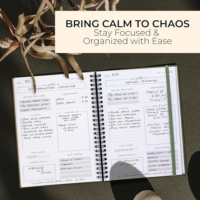 Beautiful To Do List Notebook - Aesthetic Daily Planner to Easily Organize Your Tasks And Boost Productivity - Stylish Undated ADHD Planner Gift and The Perfect School or Office Supplies For Women