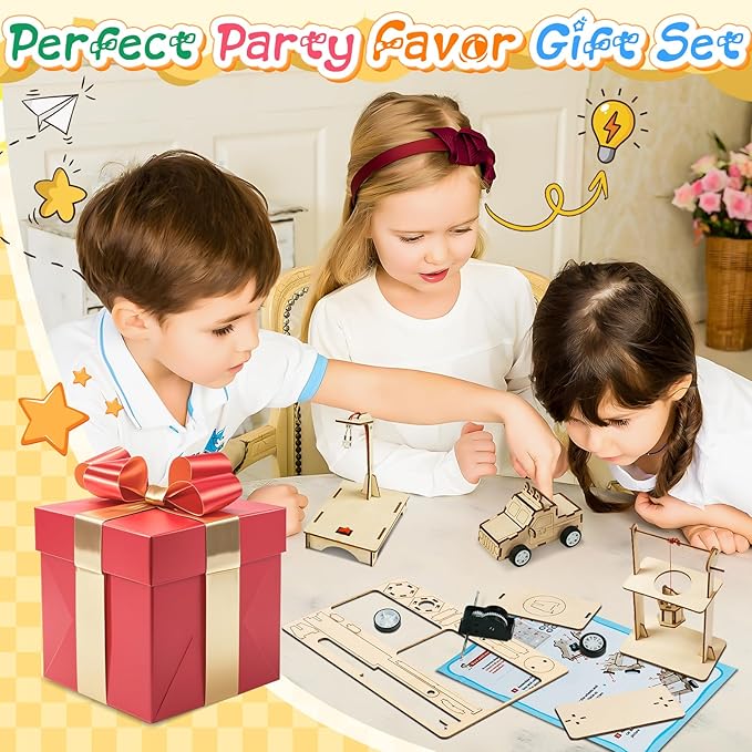 GIAKAN 24 Pcs Party Favors Toy for Kids, STEM Science Kits Toys, Boys Girls Crafts Gifts Toys for 6 7 8 Year Old, Kids Treasure Box Birthday Gift Ideas, Classroom Giveaways, Carnival Prizes Gift