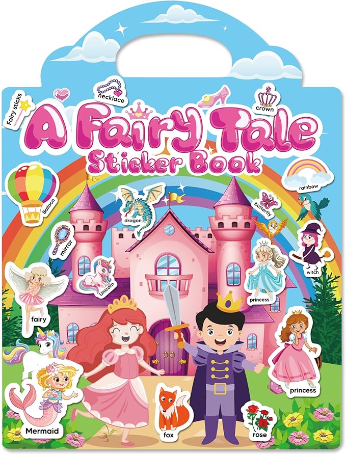 Walenced Reusable Sticker Book for Toddlers, Travel Stickers for Kids, Toddler Craft Activities Toys, Birthday Gifts for Boys & Girls