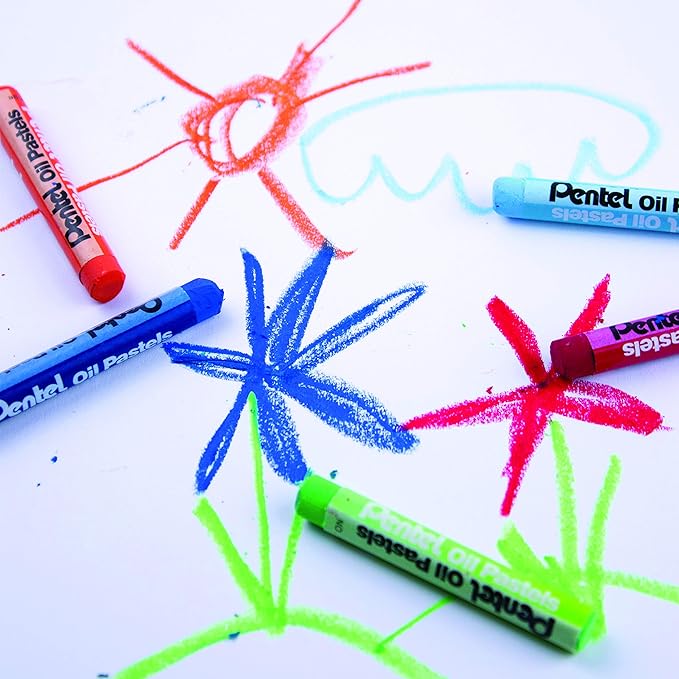 Pentel Arts Oil Pastels, 16 Color Set (PHN-16)(Pack of 96, 1536 Count Total)