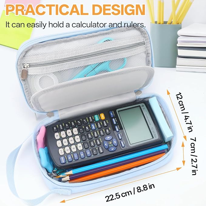 Pencil Case Large, High Capacity Canvas Big Pencil Pouch Organizer Holder | 5 Compartments Pockets Sturdy Zipper, Cute Pencil Case for School Office Student Teen