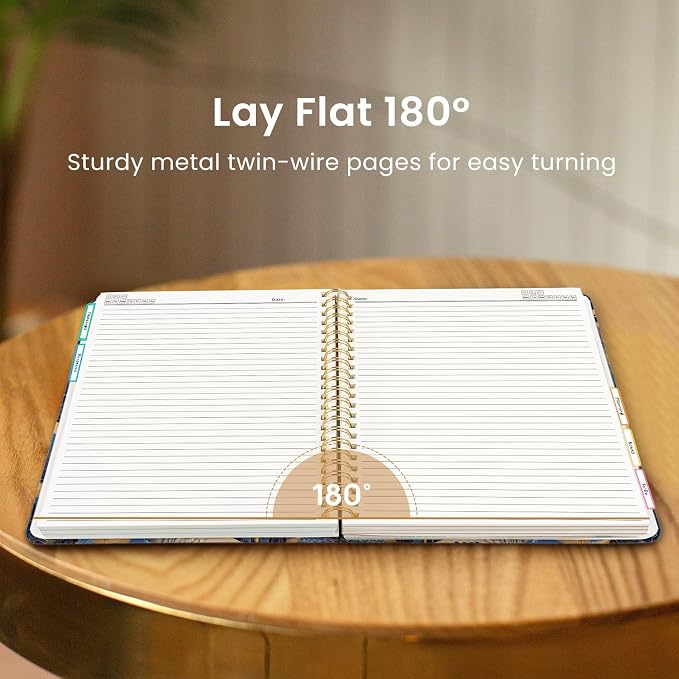 Taja Spiral Notebooks for Work 5 Subject Notebook with Removable Dividers