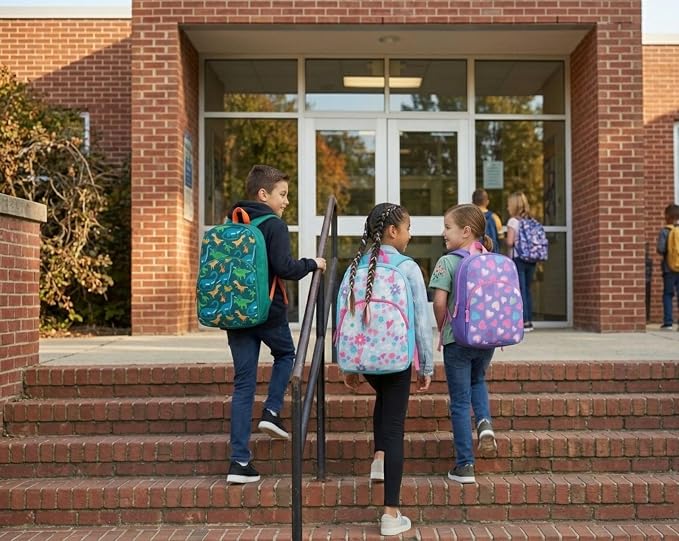 Trail maker 15 Inch Kids Backpacks for Boys & Girls | Preschool, Kindergarten, Elementary School Backpacks with Adjustable, Padded Straps (Dancing Daisies)