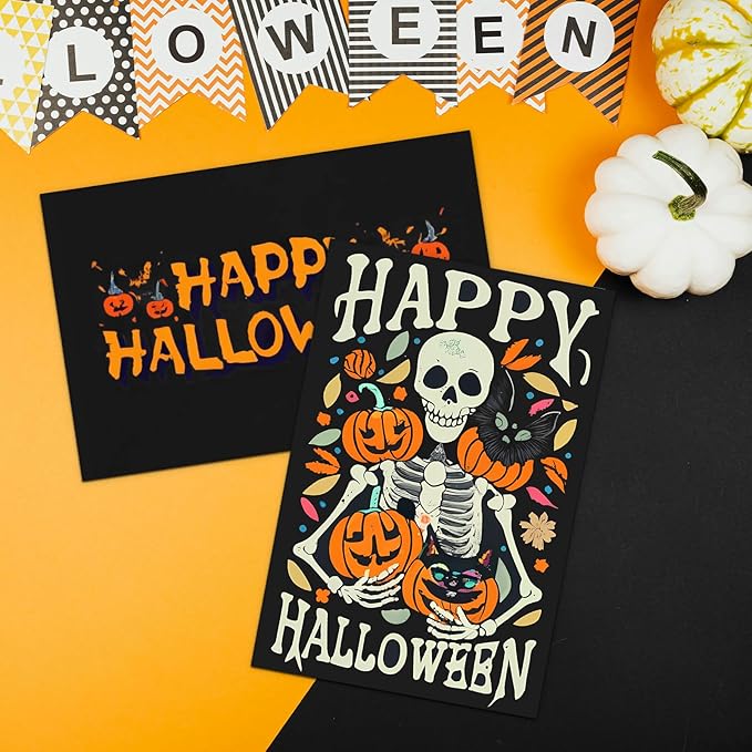 100 Pack Black Blank Index Cards 4x6 Card Stock Paper, Goefun 80lb Heavyweight Cardstock Unlined Notecards for Halloween Cards, Postcards, Photo Paper, Recipe