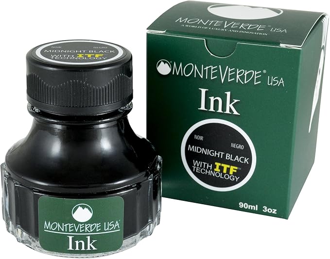 Monteverde USA Ink with ITF Technology, 90 ml Midnight Black (G308MB)