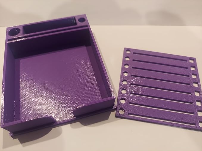 Generic Sticky Note Holder w/Stencil (Purple) - 4" x 3.5" - 1 Count