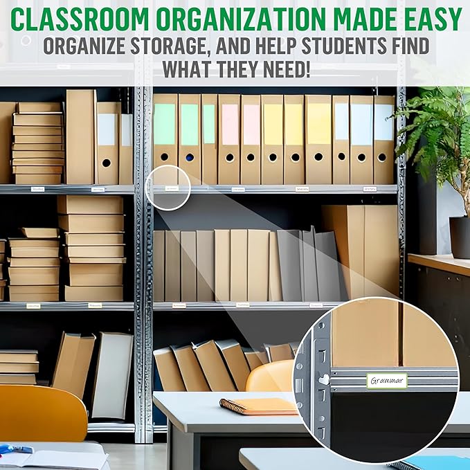 50 Pack Dry Erase Magnetic Labels 3.2x1.2 in - Magnetic Name Tags for Classroom Lockers School Bus - Classroom Magnets for Names - Magnet Labels for Whiteboard - Magnet Names Plates for Classrooms