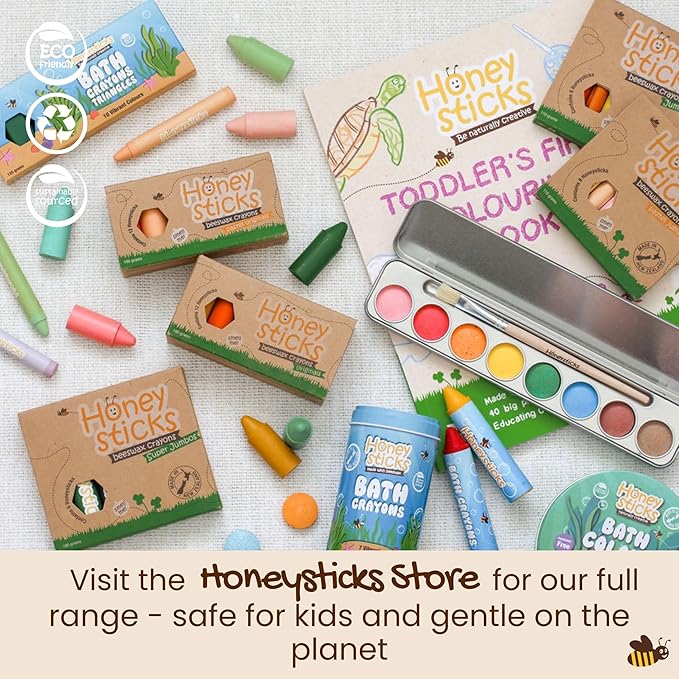 Honeysticks My First Coloring Book for Toddlers 1-3, Large Cute and Simple Images, 40 Pages, Fun and Educational Preschool Coloring Book for Kids Ages 2-4