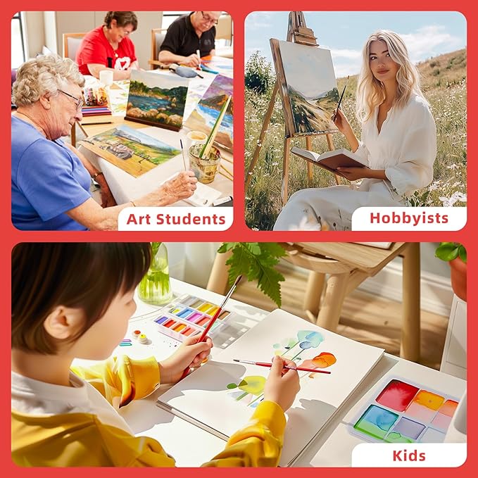 Simetufy 12 x 12 inch 5 Pack Painting Canvas Boards- Gesso Primed Acid-Free 100% Cotton Canvas Panels for Acrylics Oil Watercolor Tempera Paints