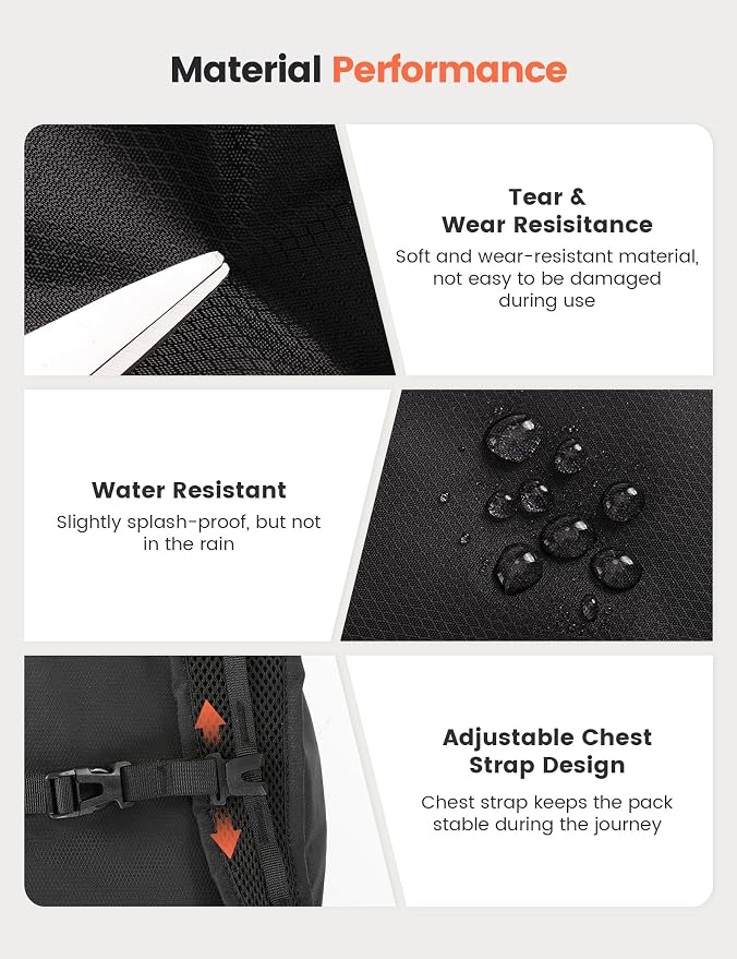 SKYSPER Hiking Backpack Ultralight Packable RFID Travel Daypack Small Nylon Stuff Pack 16L Outdoor Bag for Women Men