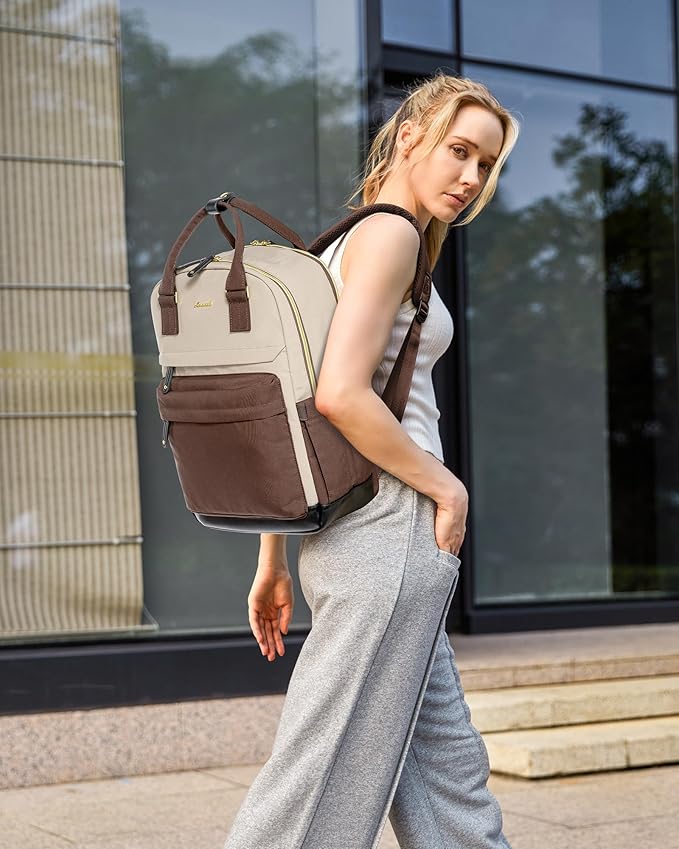 LOVEVOOK Travel Laptop Backpack Women, 17.3 Inch Anti-theft Laptop Bag with USB Port, Fashion Waterproof Computer Backpacks Teacher Nurse Backpack Purse for College Work